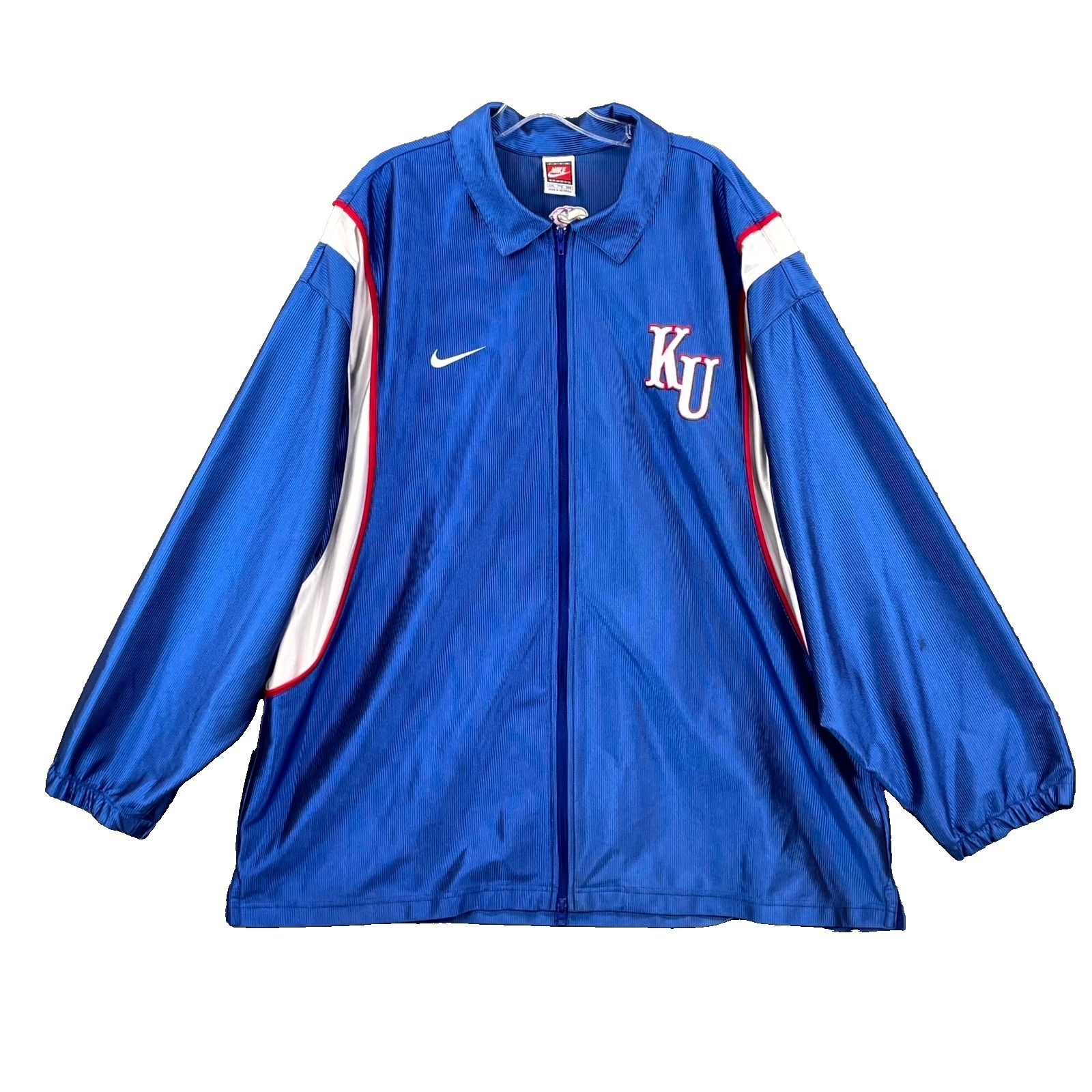 Vintage Nike Kansas Jayhawks Track Jacket Mens 2xl Ncaa Athletic Sportswear 90's